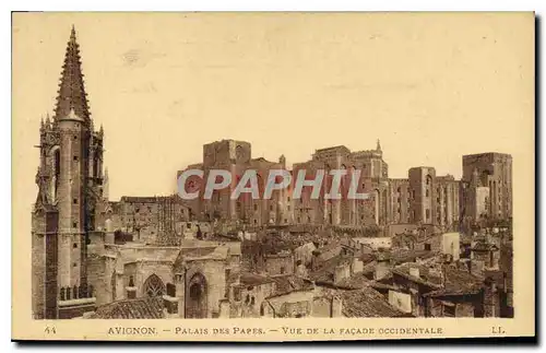 Ansichtskarte AK Avignon palais des Papes vue de la Facade Occidentale