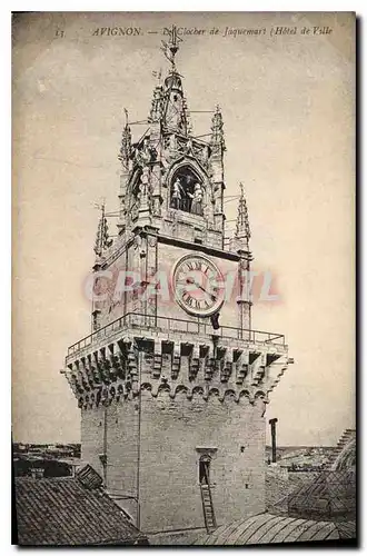 Cartes postales Avignon le Clocher de Jacquemart hotel de ville