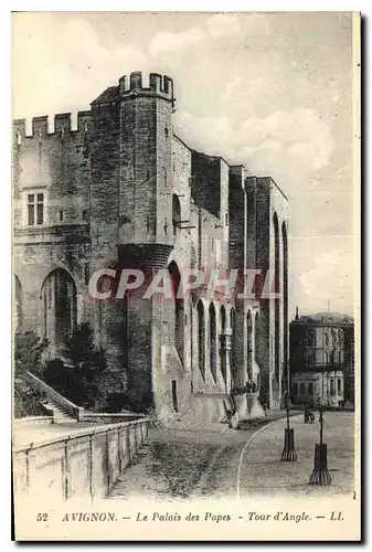 Cartes postales Avignon le palais des Papes tour d'Angle