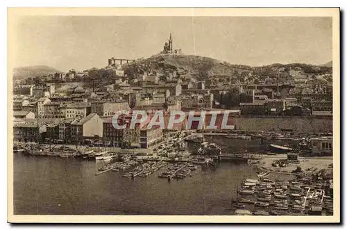 Ansichtskarte AK Marseille B du R vue sur Notre Dame de la garde et le Bassin de Carenage