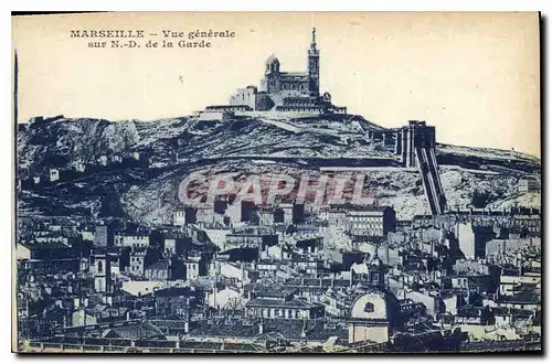 Cartes postales Marseille vue generale sur N d de la Garde