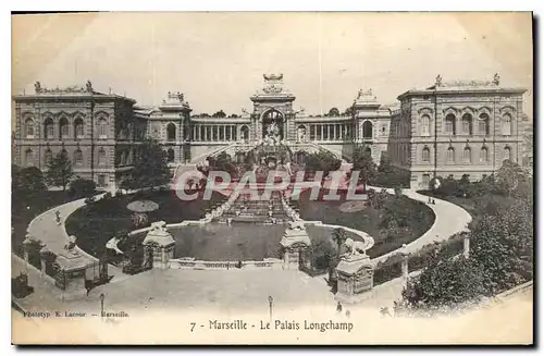 Cartes postales Marseille le palais Longchamp