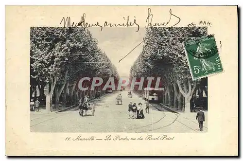 Cartes postales Marseille le Prado vu du Rond Point  Tramway