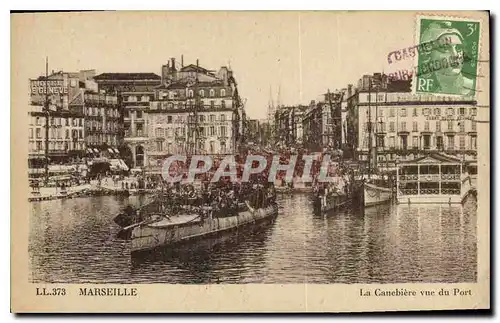 Cartes postales Marseille la canebiere vue du port Bateaux