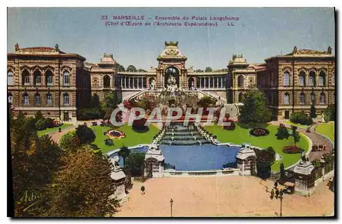 Ansichtskarte AK Marseille Ensemble du Palais Longchamp chef d'Oeuvre de l'architecte esperandieu