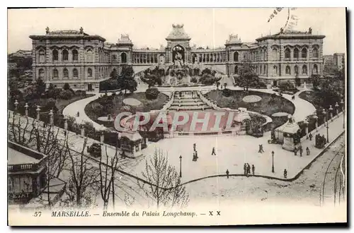 Ansichtskarte AK Marseille ensemble du palais Longchamp