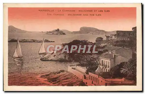 Cartes postales Marseille la Corniche Maldorme et les Iles