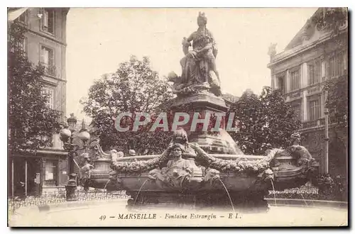 Ansichtskarte AK Marseille Fontaine Estrangin