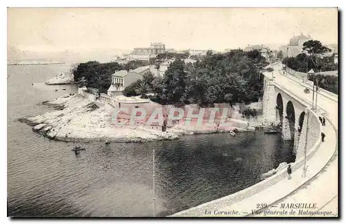 Cartes postales Marseille La Corniche vue generale de Malmousque