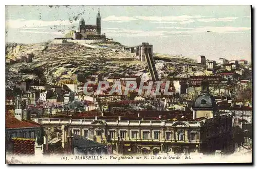 Ansichtskarte AK Marseille vue generale sur N D de la Garde