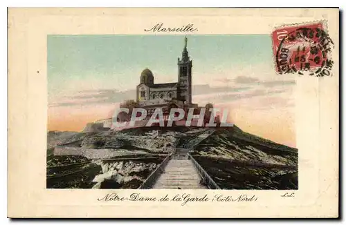 Cartes postales Marseille Notre Dame de la Garde cote nord