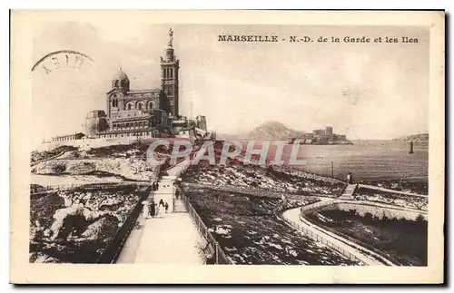 Ansichtskarte AK Marseille N D de la Garde et les Iles