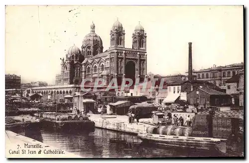 Ansichtskarte AK Marseille Canal St Jean et Cathedrale