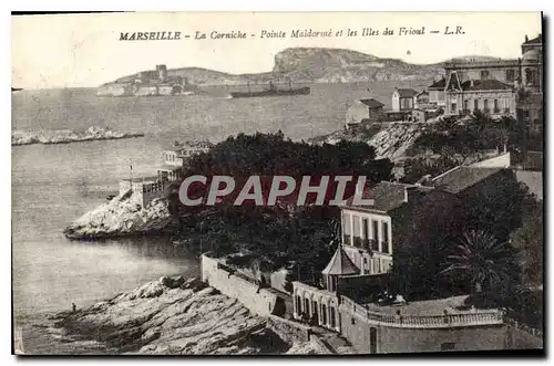 Ansichtskarte AK Marseille La Corniche Pointe Maldorme et les Iles du Frioul