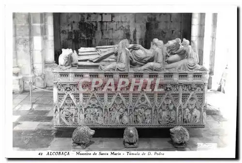 Cartes postales moderne Alcobaca Mosteiro de Santa Maria Tumulo de D Pedro