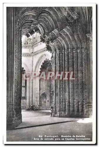 Moderne Karte Portugal Mosteiro da Batalha Arco de entrada para as Capelas Incompletas