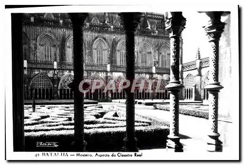 Cartes postales moderne Batalha Mosteiro Aspecto do Claustro Real