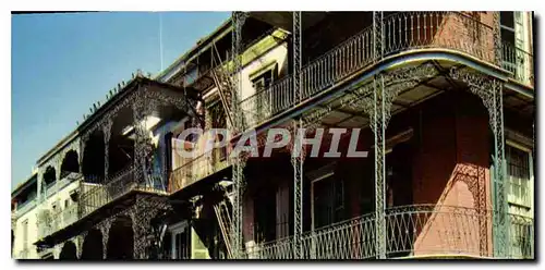 Ansichtskarte AK Lace Balconies St Peter Street New Orleans