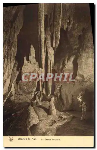 Cartes postales Grottes de Han La Grande Draperie