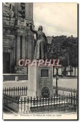 Cartes postales Versailles La Statue de l'Abbe de l'Epce