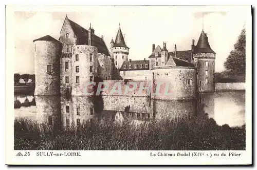 Cartes postales Sully sur Loire Le Chateau feodal vu du Pilier