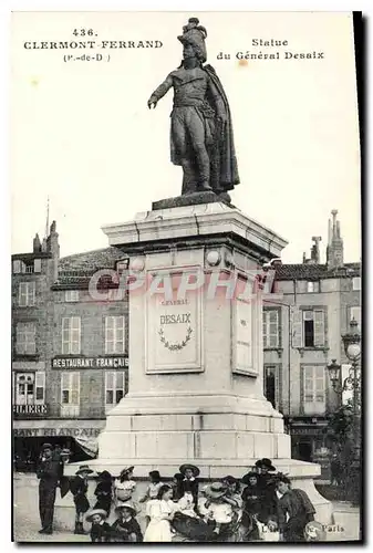 Cartes postales Clermont Ferrand P de D Statue du General Desaix