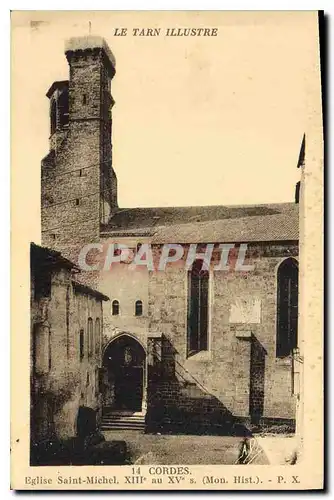 Cartes postales Cordes Eglise Saint Michel