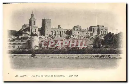 Cartes postales Avignon Vue prise de l'Ile de la Bartbelasse