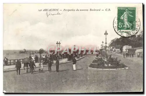 Ansichtskarte AK Arcachon Perspective de Nouveau Boulevard