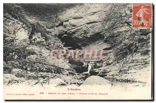 Cartes postales Grotte de Mas D'Asil Sortie cote du village