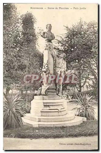 Cartes postales Montpellier Statue de Planchon Petit Jardin