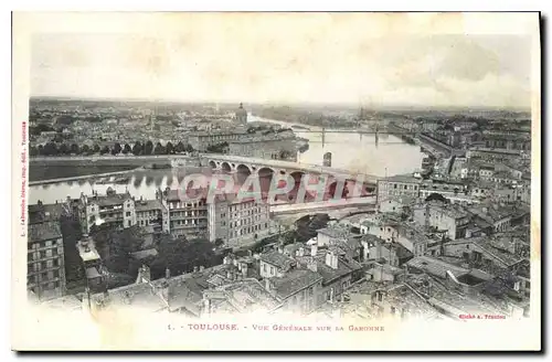 Cartes postales Toulouse Vue generale sur la Garonne