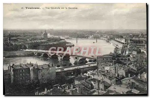 Cartes postales Toulouse Vue generale sur la Garonne