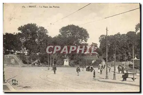 Ansichtskarte AK Brest La Place des Portes