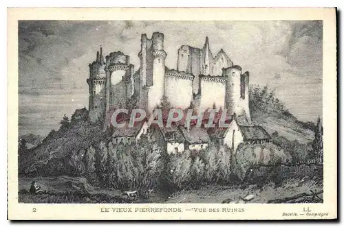 Cartes postales Le Vieux Pierrefonds Vue des Ruines