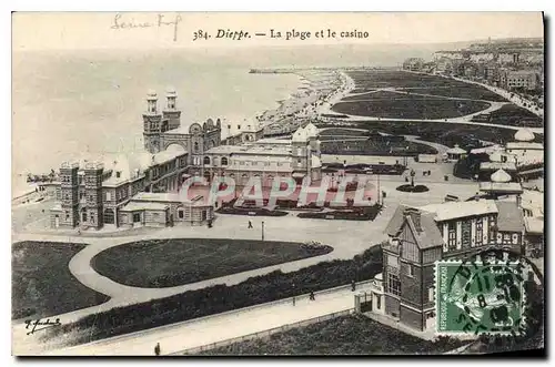 Cartes postales Dieppe La Plage et le Casino