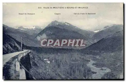 Cartes postales Route de Moutiers a Bourg St Maurice