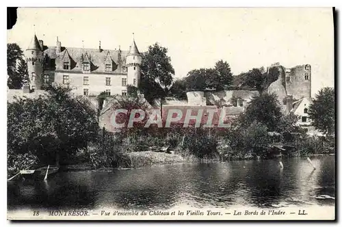 Ansichtskarte AK Montresor Vue d'Ensemble du Chateau et les Vieilles Tours Les Bords de l'Indre