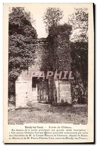 Cartes postales Blandy les Tours Entree du Chateau