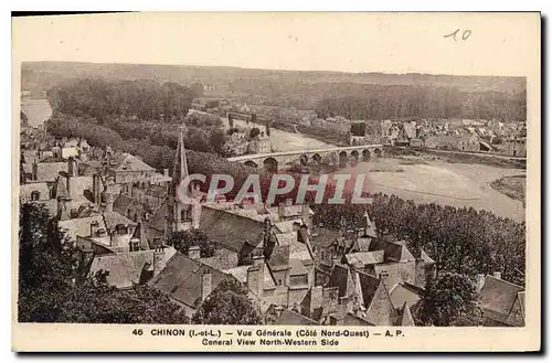 Cartes postales Chinon I et L Vue generale