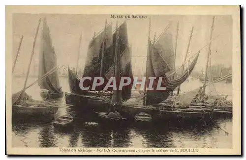 Cartes postales Musee de Saumur Voiles au sechage Port de Concarneau