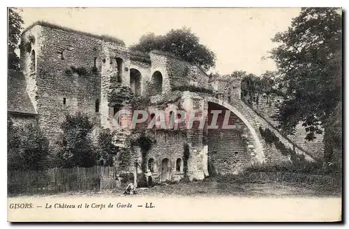 Cartes postales Gisors Le Chateau et le Corps de Garde