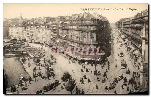 Cartes postales Marseille Rue de la Republique