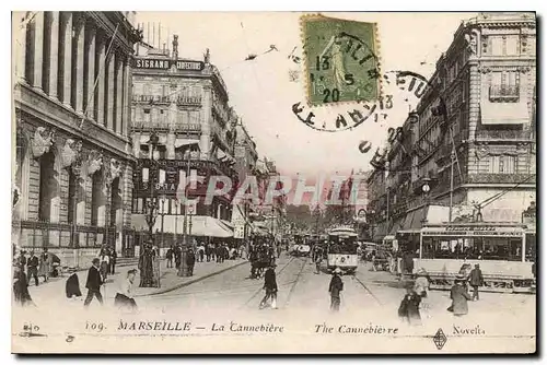 Cartes postales Marseille La Cannebiere Tramway