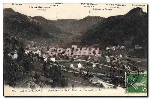 Ansichtskarte AK Le Mont Dore Panorama vu de la Route de Clermont