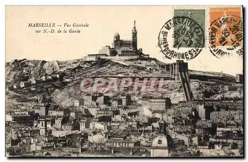 Cartes postales Marseille Vue generale sur N D de la Garde