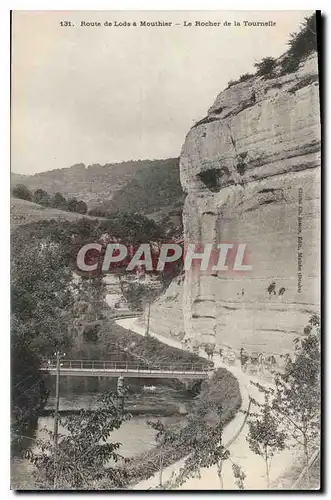 Cartes postales Route de Lods a Mouthier Le Rocher de la Tournelle