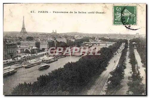 Ansichtskarte AK Paris Panorama de la Seine cote Ouest Tour Eiffel