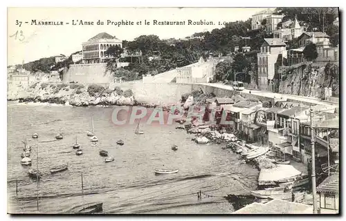 Cartes postales Marseille L'Anse du Prophete et le Restaurant Roubion