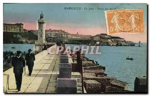 Cartes postales Marseille La Jetee Phare Ste Marine